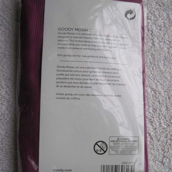 Goody Mosaic Multipurpose Protective Scarf Secure Maintain Hair Style Sleeping - Picture 7 of 13